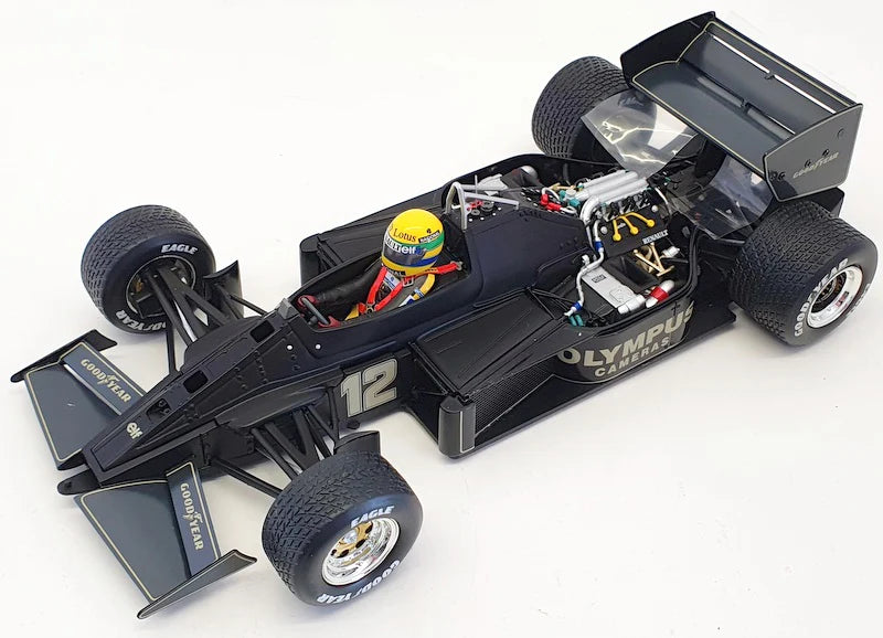 Ayrton Senna Lotus 97T #12 1st Victory F1 Winner Portugal GP Formula 1 1985 1:18