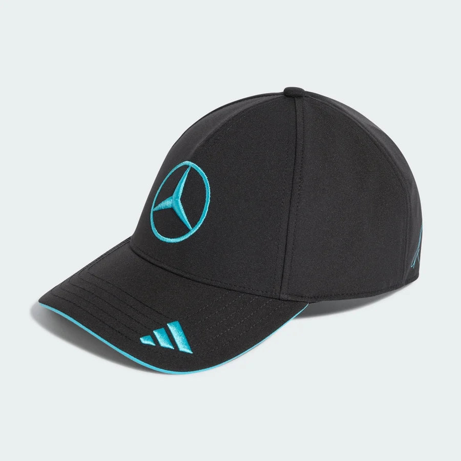 Pack George Russell: Gorra + Mini Helmet 1:5