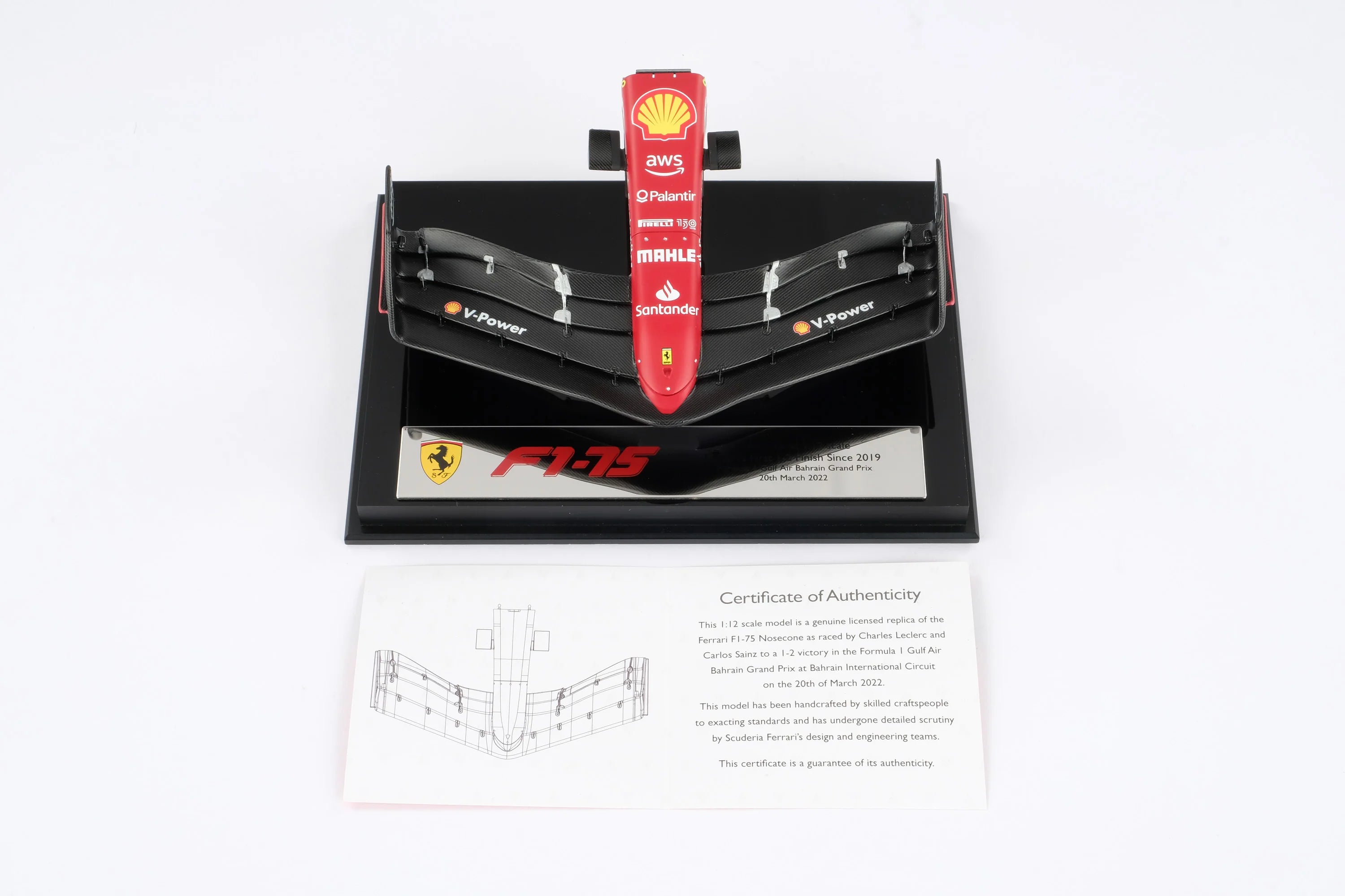 Nosecone del Ferrari F1-75 - 2022 Bahrain Grand Prix 1:12