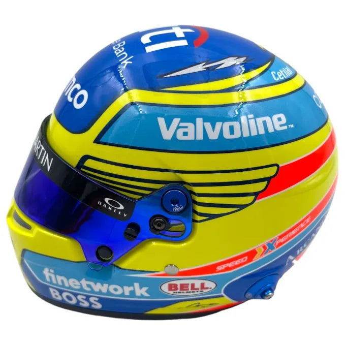 Helmet Bell 1/2 Fernando Alonso Aston Martin Cognizant 2024 #14