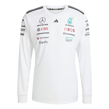 Playera Manga Larga Mercedes AMG Petronas Oficial 2025